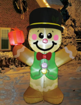 GOOSH 5 Foot Christmas Inflatable LED Lighted Gingerbread Man Blow up Decoration - £51.37 GBP