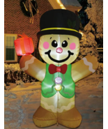 GOOSH 5 Foot Christmas Inflatable LED Lighted Gingerbread Man Blow up De... - £50.89 GBP
