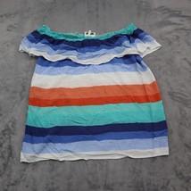 Grand and Greene Shirt Womens S Multicolor Stripe Off the Shoulder Casual Blouse - £15.55 GBP