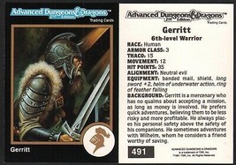 1991 TSR AD&amp;D Gold Border Fantasy Art RPG Card #491 Dungeons &amp; Dragons ~... - £5.52 GBP