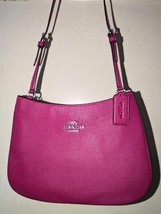 NWT Coach Penelope Smooth Leather Silver/Bright Violet Shoulder Bag CO952 - £134.29 GBP