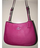 NWT Coach Penelope Smooth Leather Silver/Bright Violet Shoulder Bag CO952 - £133.98 GBP