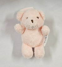 Vintage Carters Pink Stuffed Plush Mini Teddy Bear Wrist Rattle Toy Baby Hug a - £15.68 GBP