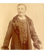 Julius Small Victorian Real Photo Cabinet Card Sepia Bowler Hat 9&quot; x 7&quot; ... - $49.99