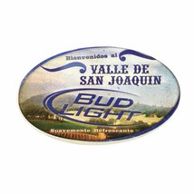 Vtg 2001 San Joaquin California Agriculture Bud Light Sign Spanish 24x15 ~896A - £60.86 GBP