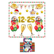 5536 Christmas Flag Decoration Set Gold Bell Sequins Balloon Set, Specification: - £10.27 GBP