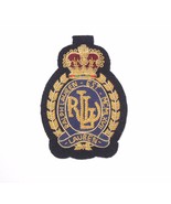 RL Branded Fashion Hand Embroidered Blazer Patch Sewn on Black felt  - £14.09 GBP