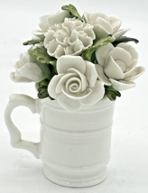 Vintage Aynsley Bone China Miniature Flowers in Mug Figurine SKU PB206 - £19.61 GBP