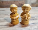 Vintage Ceramic Chinese Asian Figures Man &amp; Woman Salt And Pepper Shaker... - $14.82