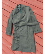 ARMY USGI CLASS A DRESS GREEN OVERCOAT TRENCH JACKET VIETNAM ERA 40 LONG - $60.58