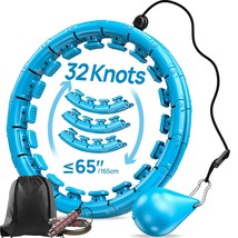 Weighted Exercise Hoop Plus Size, 32 Detachable Knots For Adults &amp; Begin... - £41.66 GBP