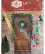 Holiday Time FA LA LA w/ snowman Hanging Banner Christmas Door Decor 14&quot;... - $185.88 MXN