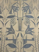 Vintage 1930-40s Panels Fabric For Projects Silvery-gray &amp; Blue Pretty F... - £38.39 GBP