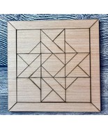 9 inch Star in Bloom Wood Barn Quilt Block Blank - $22.00