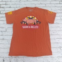 Black Hawk T Shirt Mens Medium Orange Short Sleeve Crewneck Bacon and Bu... - $13.95