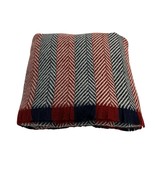 BP Nordstorm Chevron Blanket Scarf Burgundy Navy Blue Fringe - $411.22 MXN