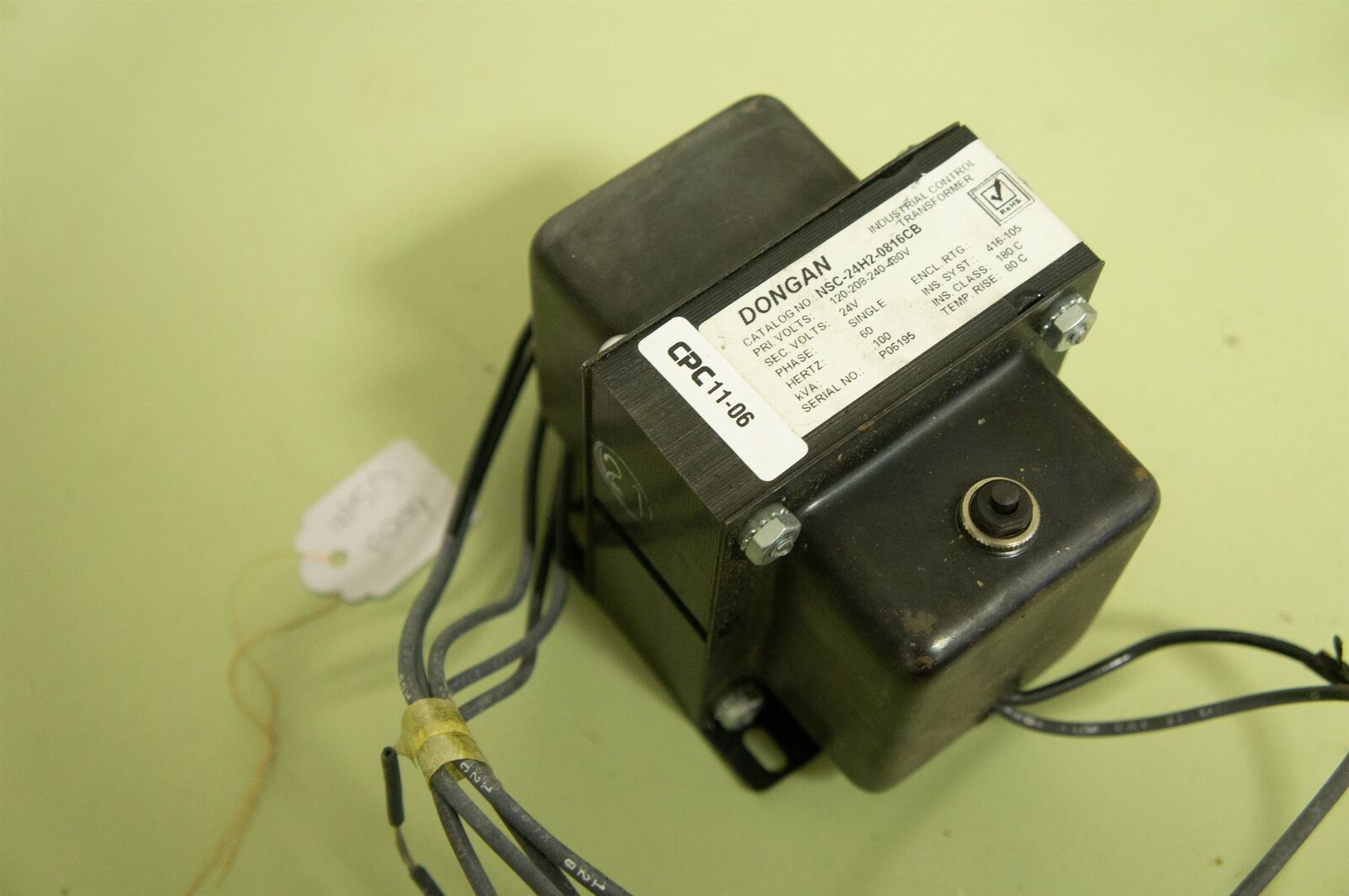 Dongan NSC-24H2-0816CB Industrial Control Transformer .100 kVA 24V - $29.37