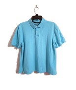 Club Room Men&#39;s Size M Light Blue Casual Short Sleeve Cotton Polo Shirt - £9.30 GBP