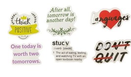 Positive Aspiration For Education Assorted 3D Colorful PC Stickers 50 PC... - £15.58 GBP