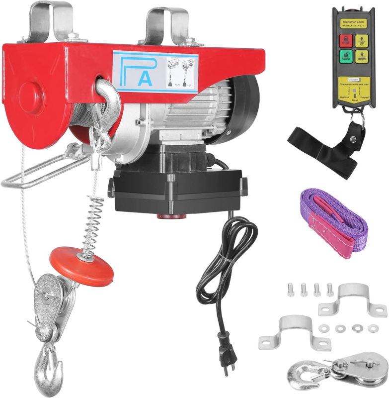  Auto Lifting Electric Hoist, Wireless Remote Control Electric Cable Hoi... - $237.28