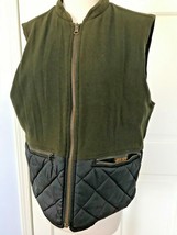 WOOLRICH Women Reversible Diamond Nylon Quilted Boiled Wool Zip Vest Medium - £22.29 GBP