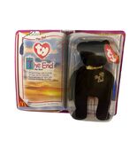 TY The End Bear McDonalds Teenie Beanie Baby 1999 Black Plush In Book Case - $10.80