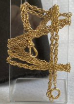1/20 12K Gold Filled Simmons Pocket Watch Fob 14.75&quot; Spiga Chain Jewelry - $89.95