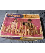 VTG 1971 PLAYSKOOL KINDERGARTEN WOOD BLOCKS #824 ANIMAL &amp; CAR ACCESSORIE... - $1,365.44 MXN
