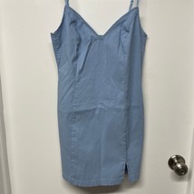 Urban Outfitters Baby Blue Stretch Mini Dress Womens Size Medium 90s Slip - £7.82 GBP