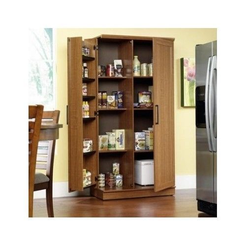 Large Kitchen Cabinet Storage Food Pantry Wooden Shelf Cupboard Space Saver New - $509.92