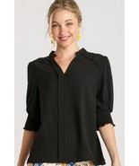 Umgee Full Size Split Neck Boxy Cut Top with Piping Details Plus Size - €38,10 EUR+