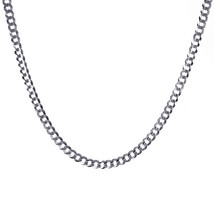 Mens 14K White Gold Cuban Curb Chain 20&quot; Inches - £777.98 GBP