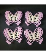 (4) Burwood Production Company Vintage Purple Butterfly Wall Hangings 19... - $478.96 MXN