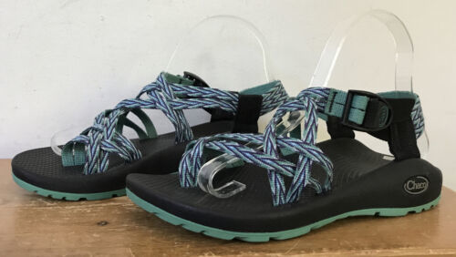 Chaco ZX/1 Cloud Sport Blue Green Strap Womens Teal Turquoise Aqua Sanda... - $49.49