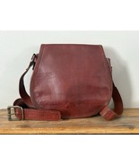 Vintage Leather Crossbody Satchel Handbag Messenger Bag Purse 9”x8”x3” VGUC - $635.23 MXN
