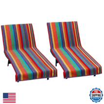 COTTON CRAFT Pool Lounge Chair Cover 2-Pack Dobby Terry Towel 32x82" Mul... - $46.48