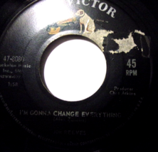 Jim Reeves-I&#39;m Gonna Change Everything / Pride Goes Before A Fall-45rpm-1962-VG+ - £2.37 GBP