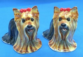 Yorkshire Terrier Salt &amp; Pepper Shacker Set Handmade by Blue Witch 2&#39;&#39; Tall - $736.43 MXN