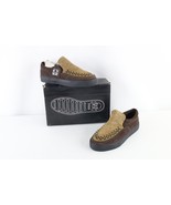 NOS Vtg 90s Streetwear Mens 9 Grunge Goth Checkered Suede Leather Slip O... - $2,181.03 MXN