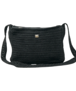 The Sak Black Crochet Hobo Shoulder Bag Zip Closure Inside Pocket Boho P... - $28.18 CAD