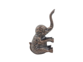 Rustic Copper Cast Iron Elephant Metal Door Stop 8&quot;&quot; - $28.99