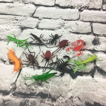 Insect Figures Lot Of 11 PVC Bugs Praying Mantis Centepede Beetles Ants Scorpion - £7.43 GBP