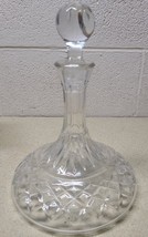 GLASS CRYSTAL DECANTER - 11&quot; TALL - Liquor Alcohol - $54.89