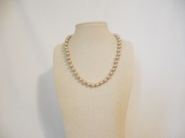 Charter Club 16&quot; Silver-Tone Taupe Simulated Pearl Necklace A861 - £9.85 GBP