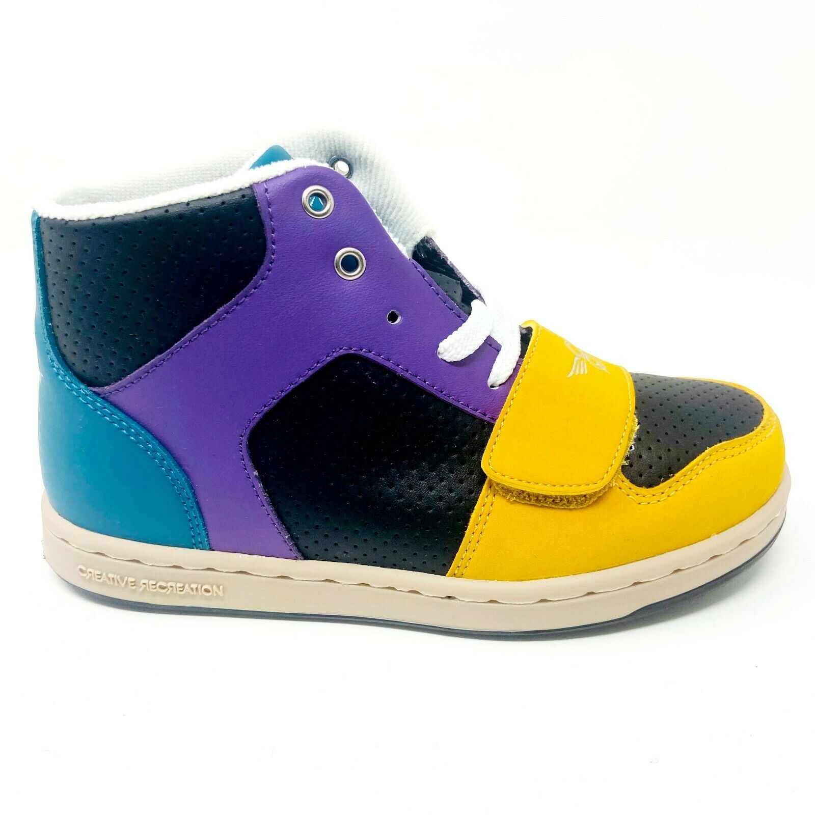 Creative Recreation Cesario Black Purple Teal Wheat Youth Kids Sneakers