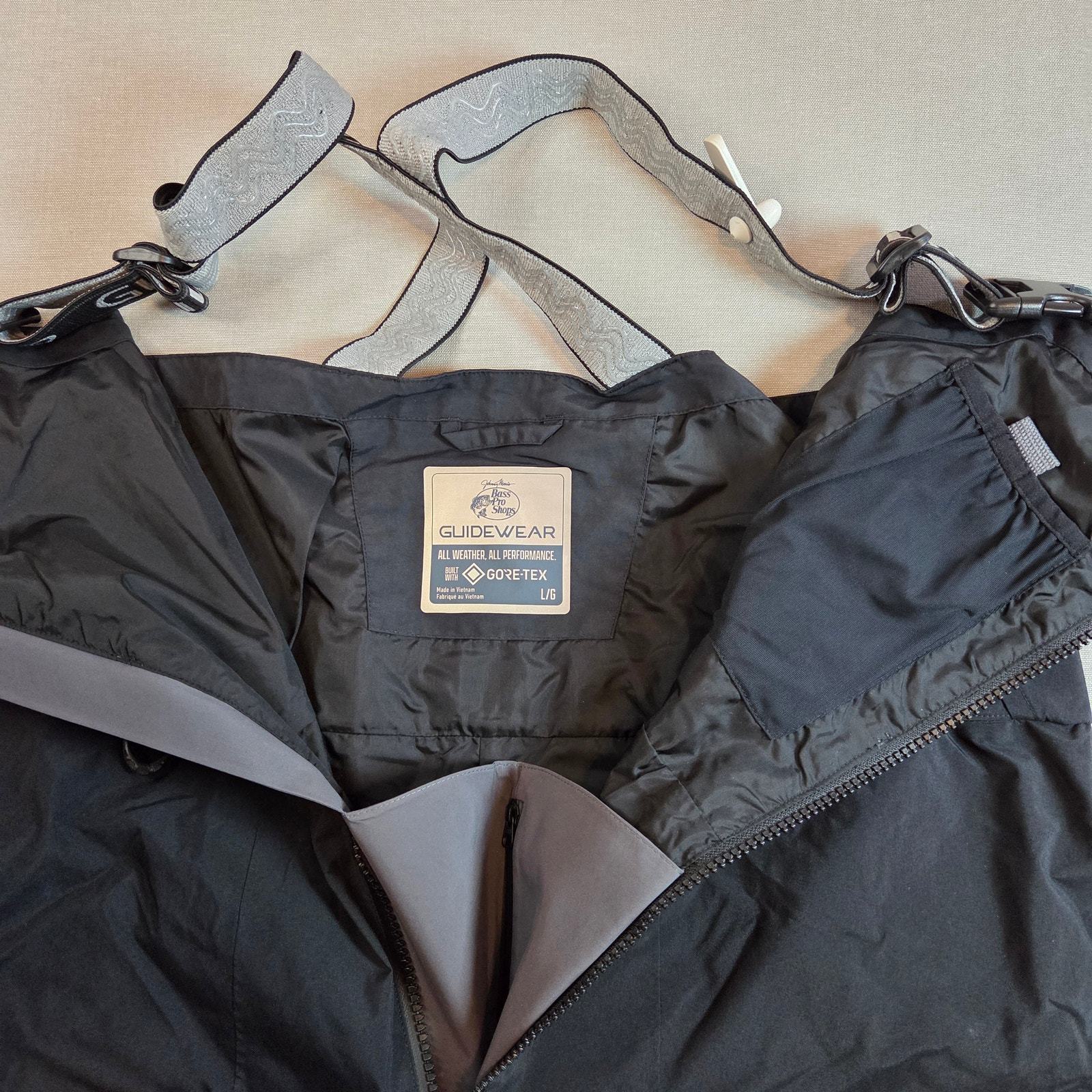 Bass Pro Shops Johnny Morris GORE-TEX Elite Bibs Men’s L Waterproof Fishing Bibs Item image 11