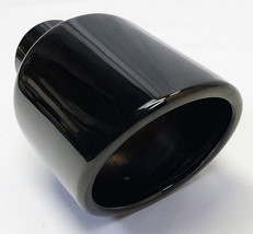 Exhaust Tip 2.25 Inlet 4.50 X 7.75 WRAM-45075-225-BC-RS Black Chrome 304 Stainle - £39.56 GBP