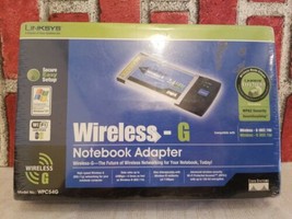 Linksys WPC54G Wireless-G Notebook Wi-Fi Adapter 2.4ghz Factory Sealed - £9.34 GBP