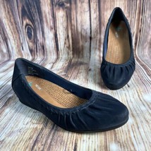 Baretraps Posture NORMA Womens Size 9 Blue Suede Low Wedge Heels Shoes L... - $23.74