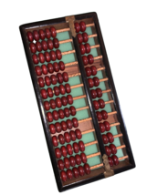 Vintage Chinese Abacus Diamond Rosewood Brass Ancient Calculator 13 Rods 91 Bead - £23.13 GBP